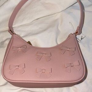 Windsor Pink Bow-Accent Shoulder Bag